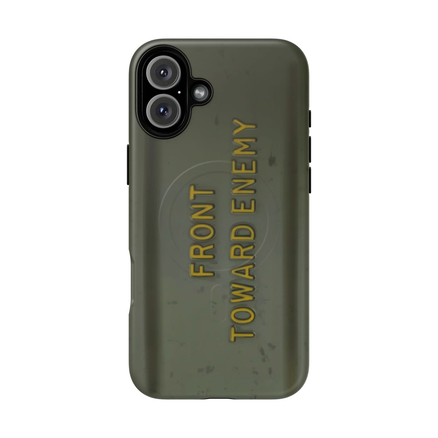 K-Factor Supply Co M18A1 Claymore Gen 3 (ODG/Yellow) Tough Magnetic iPhone Case iPhone 16 Plus