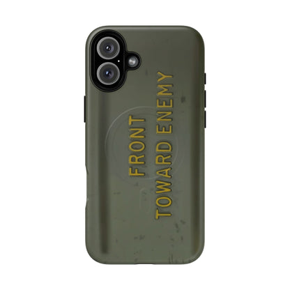 K-Factor Supply Co M18A1 Claymore Gen 3 (ODG/Yellow) Tough Magnetic iPhone Case iPhone 16 Plus