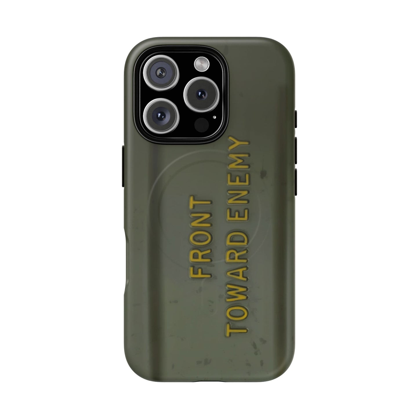 K-Factor Supply Co M18A1 Claymore Gen 3 (ODG/Yellow) Tough Magnetic iPhone Case iPhone 16 Pro