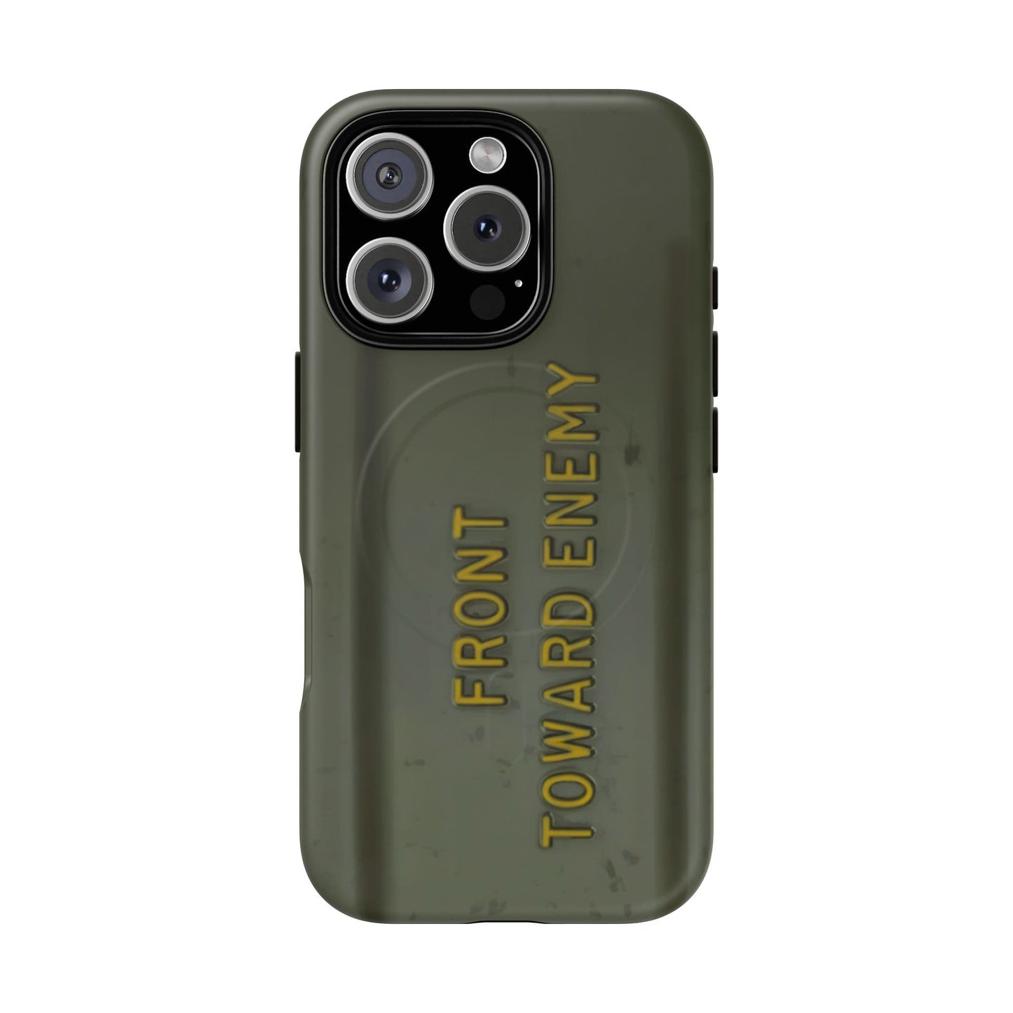 K-Factor Supply Co M18A1 Claymore Gen 3 (ODG/Yellow) Tough Magnetic iPhone Case iPhone 16 Pro
