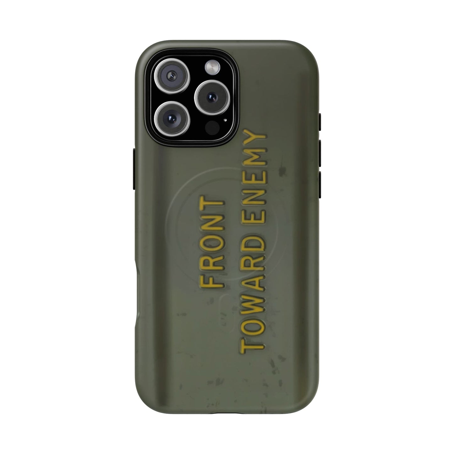 K-Factor Supply Co M18A1 Claymore Gen 3 (ODG/Yellow) Tough Magnetic iPhone Case iPhone 16 Pro Max