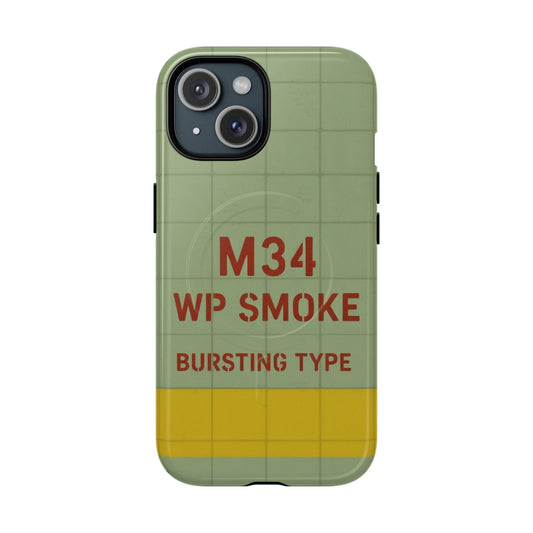 K-Factor Supply Co M34 WP Grenade Tough Magnetic iPhone Case iPhone 15 / Glossy