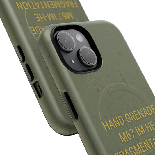 K-Factor Supply Co M67 IM-HE Frag Tough Magnetic iPhone Case iPhone 15 / Matte