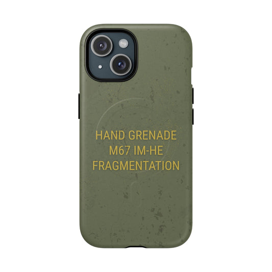 K-Factor Supply Co M67 IM-HE Frag Tough Magnetic iPhone Case iPhone 15 / Matte