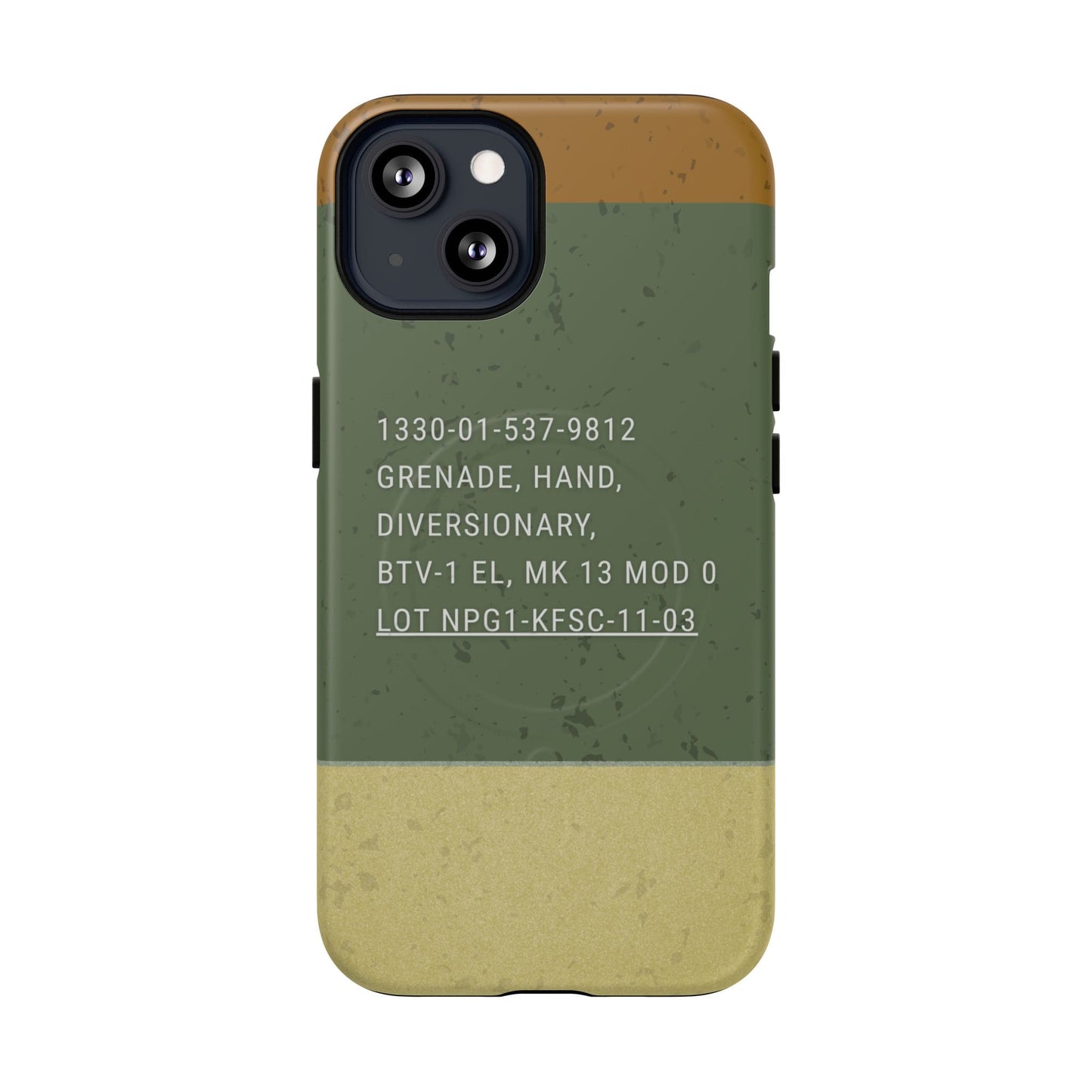 K-Factor Supply Co Mk 13 Mod 0 Flash Bang Tough Magnetic iPhone Case iPhone 13