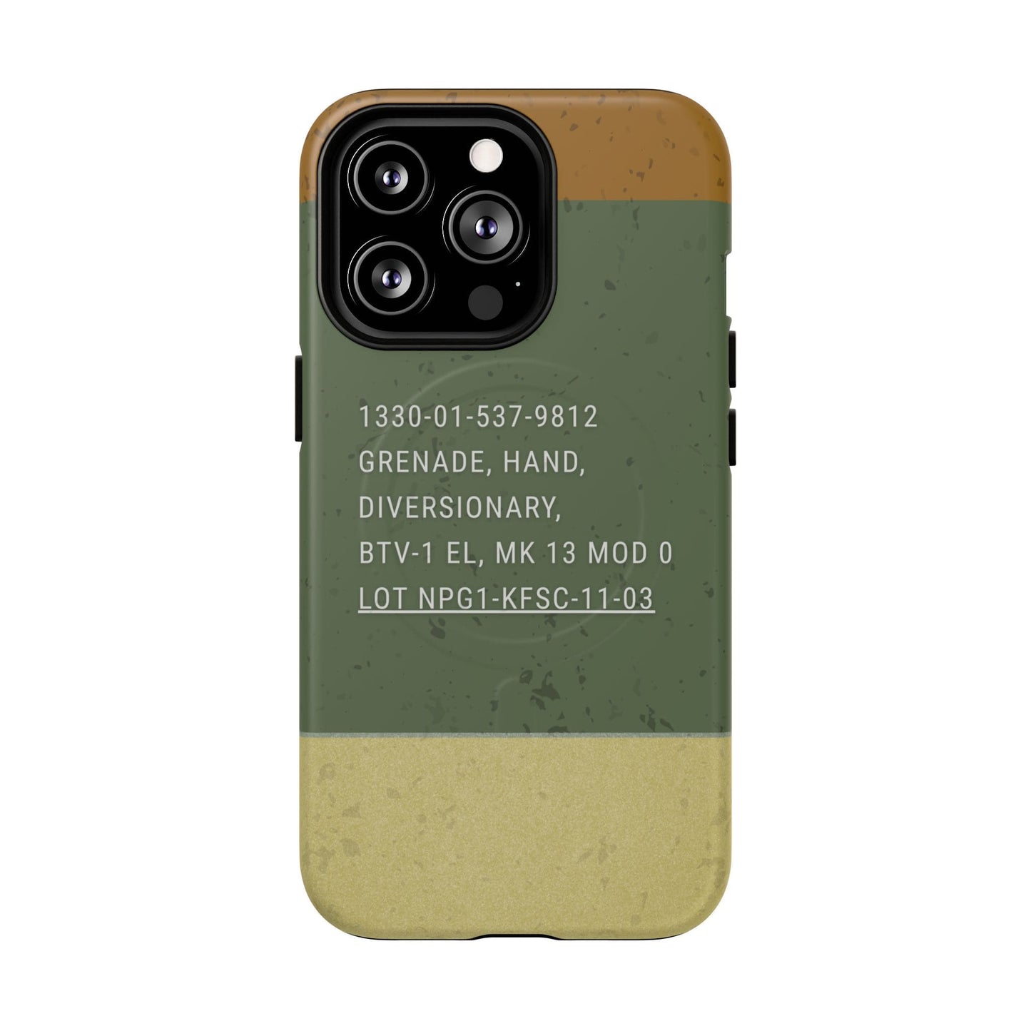 K-Factor Supply Co Mk 13 Mod 0 Flash Bang Tough Magnetic iPhone Case iPhone 13 Pro