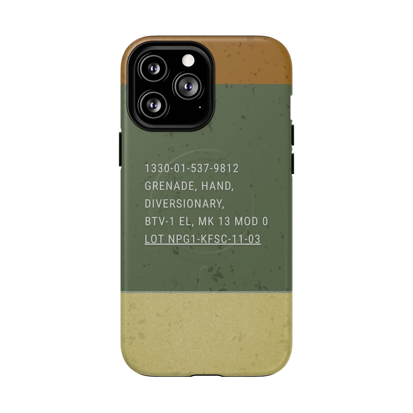 K-Factor Supply Co Mk 13 Mod 0 Flash Bang Tough Magnetic iPhone Case iPhone 13 Pro Max