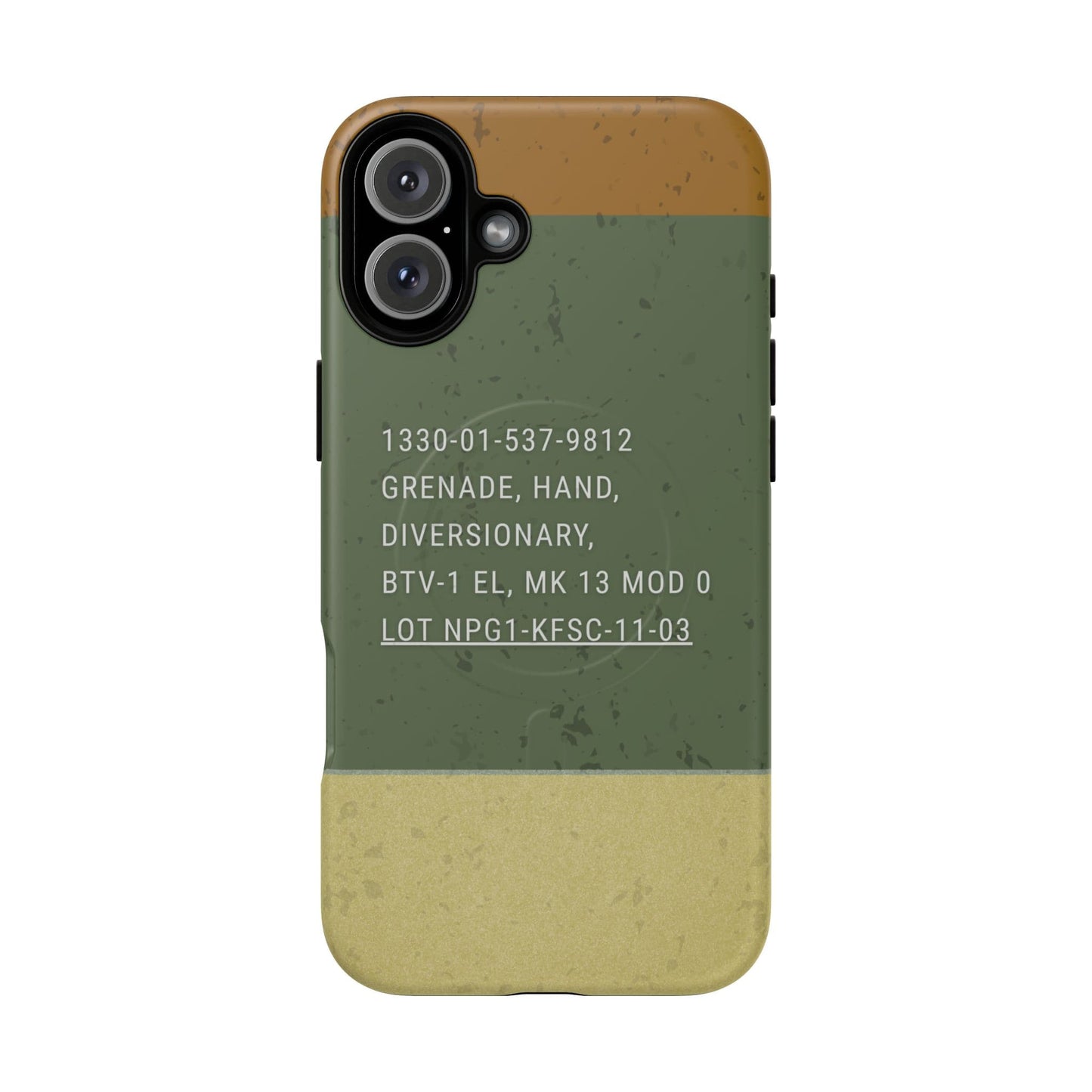 K-Factor Supply Co Mk 13 Mod 0 Flash Bang Tough Magnetic iPhone Case iPhone 16 Plus