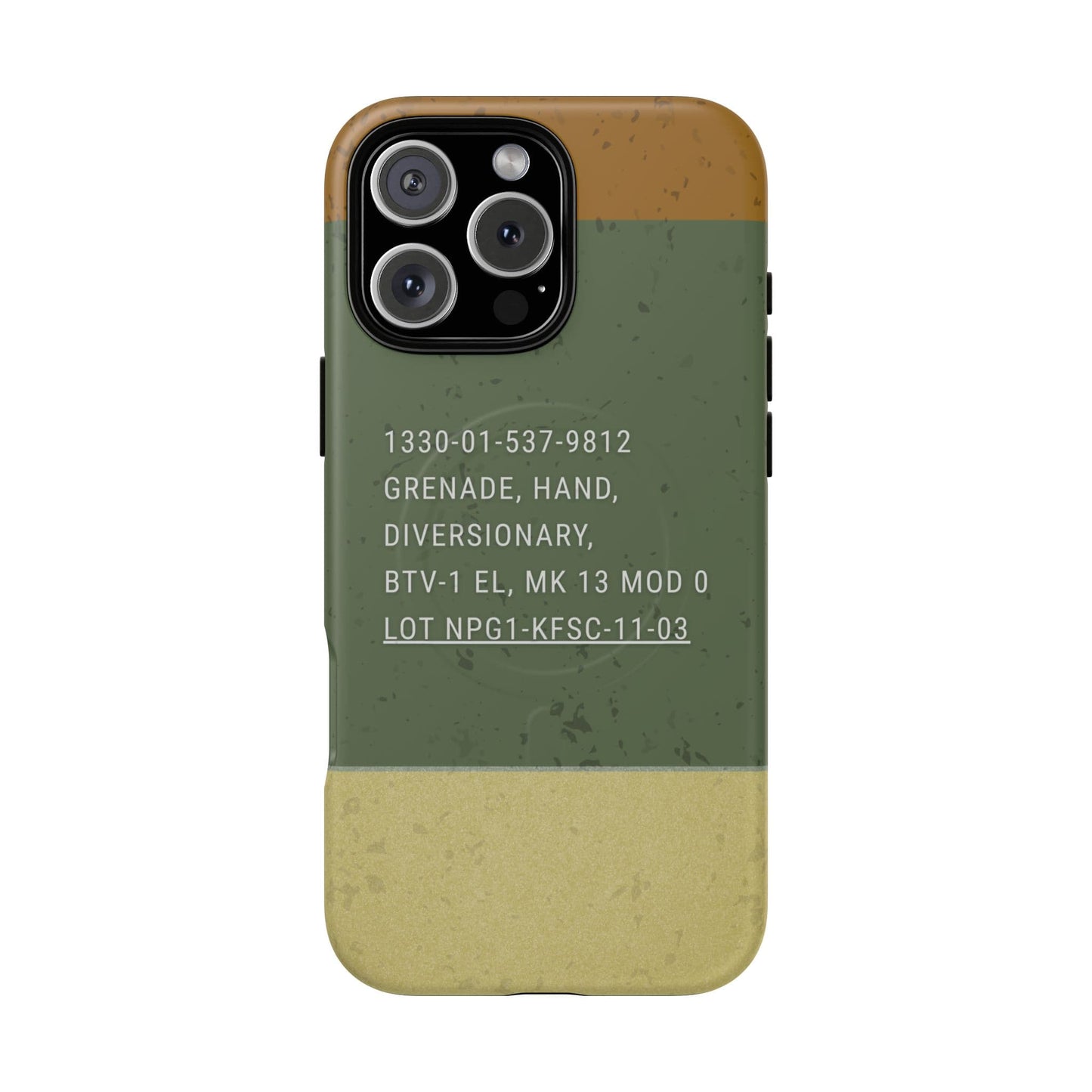 K-Factor Supply Co Mk 13 Mod 0 Flash Bang Tough Magnetic iPhone Case iPhone 16 Pro Max