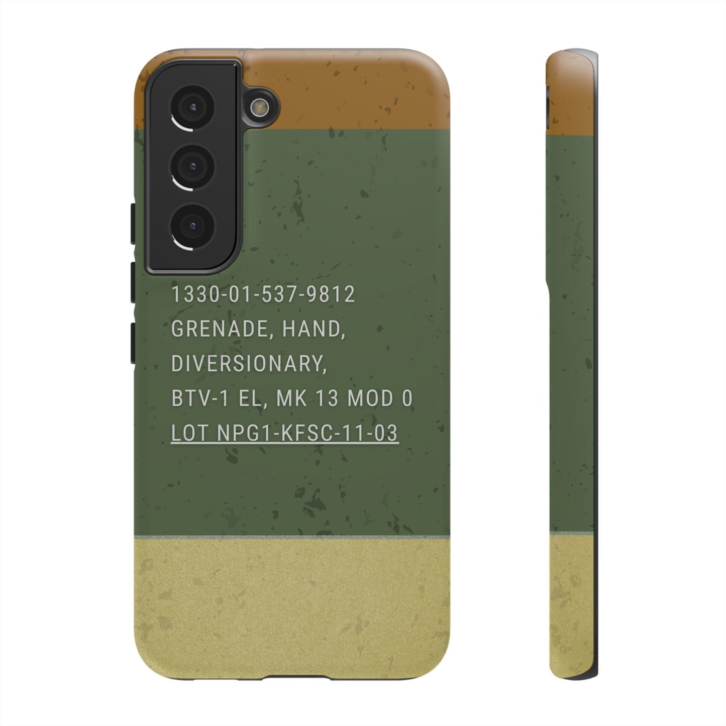 K-Factor Supply Co Mk 13 Mod 0 Flashbang Tough Android Case Samsung Galaxy S22
