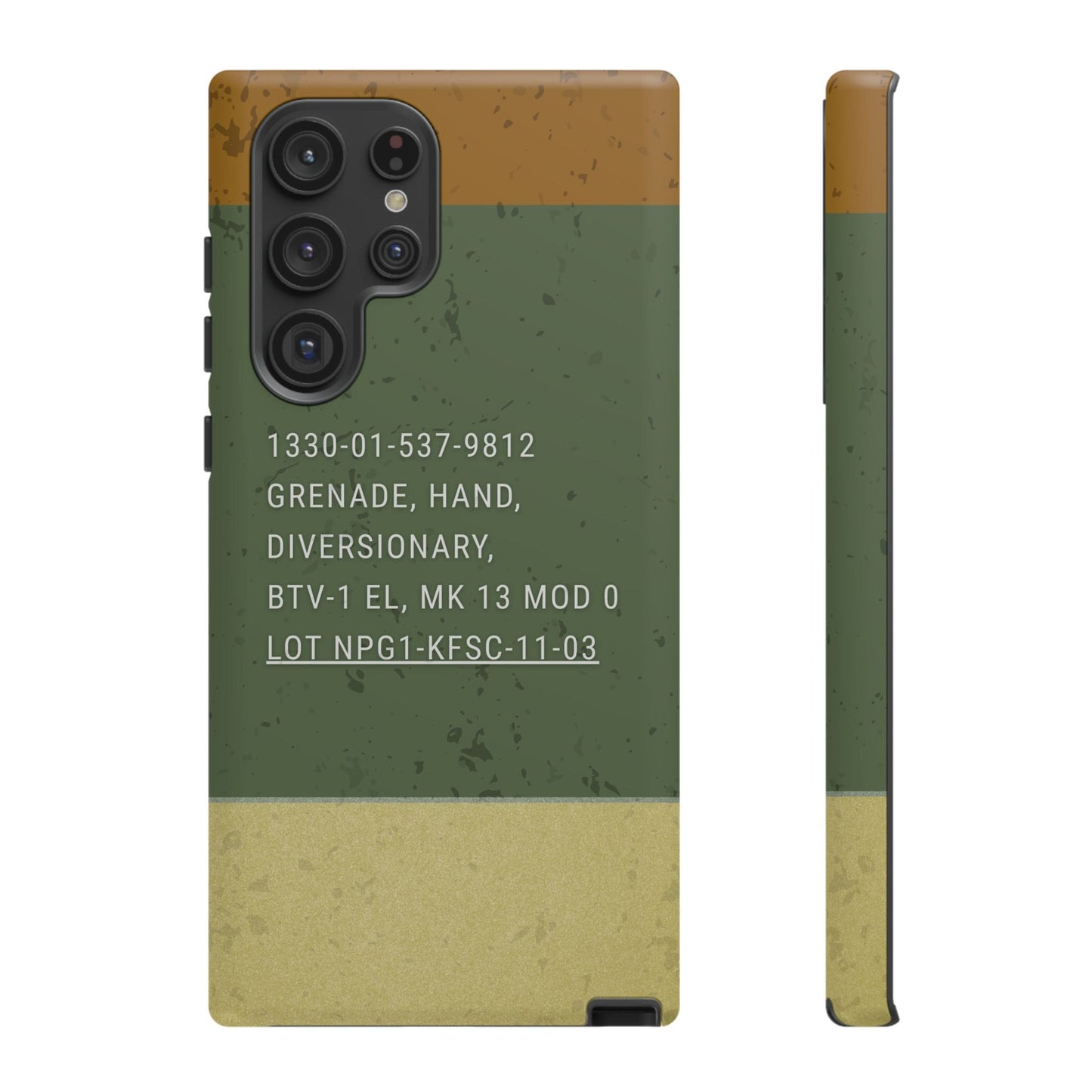 K-Factor Supply Co Mk 13 Mod 0 Flashbang Tough Android Case Samsung Galaxy S22 Ultra