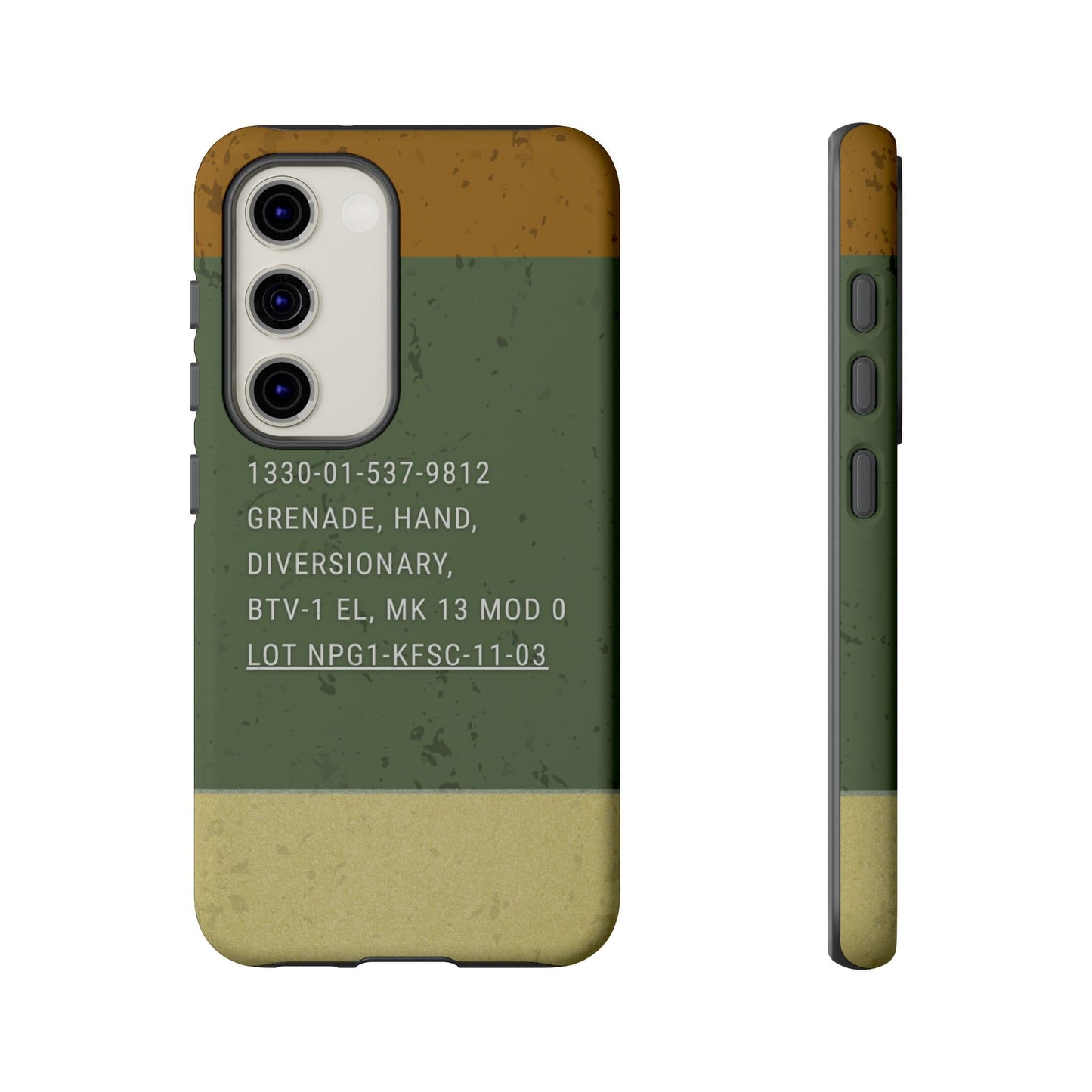 K-Factor Supply Co Mk 13 Mod 0 Flashbang Tough Android Case Samsung Galaxy S23