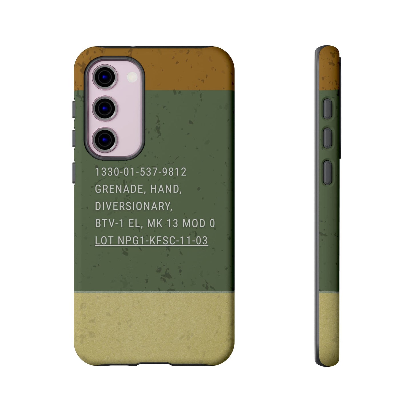 K-Factor Supply Co Mk 13 Mod 0 Flashbang Tough Android Case Samsung Galaxy S23 Plus