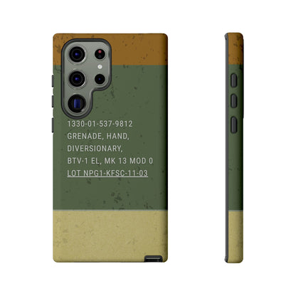 K-Factor Supply Co Mk 13 Mod 0 Flashbang Tough Android Case Samsung Galaxy S23 Ultra