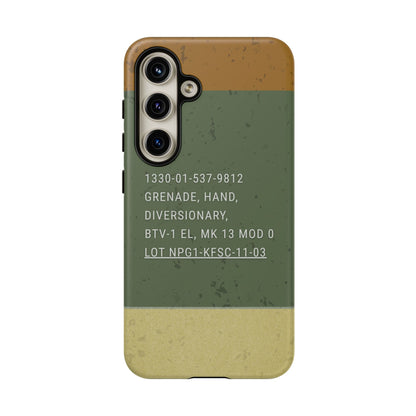K-Factor Supply Co Mk 13 Mod 0 Flashbang Tough Android Case Samsung Galaxy S24
