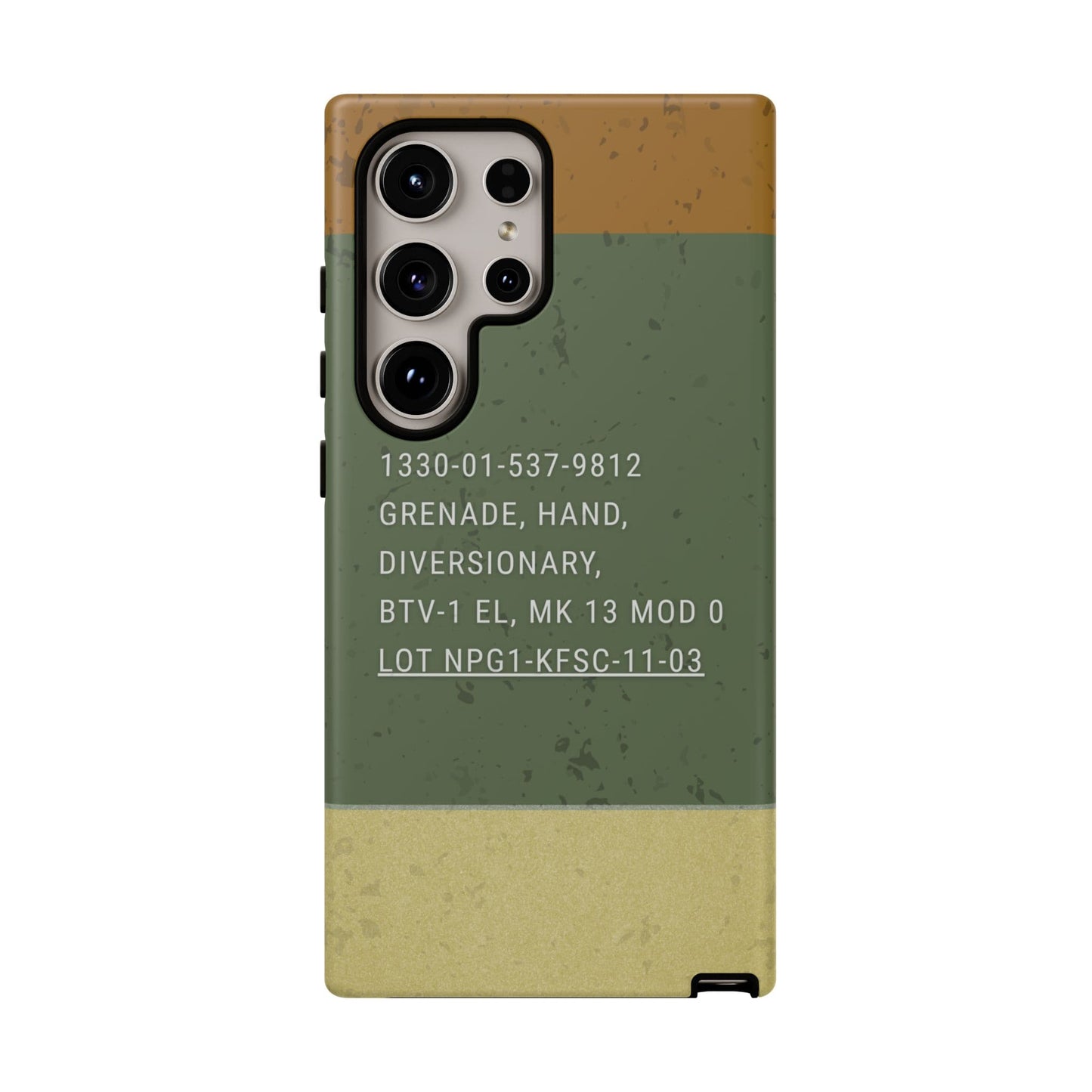 K-Factor Supply Co Mk 13 Mod 0 Flashbang Tough Android Case Samsung Galaxy S24 Ultra