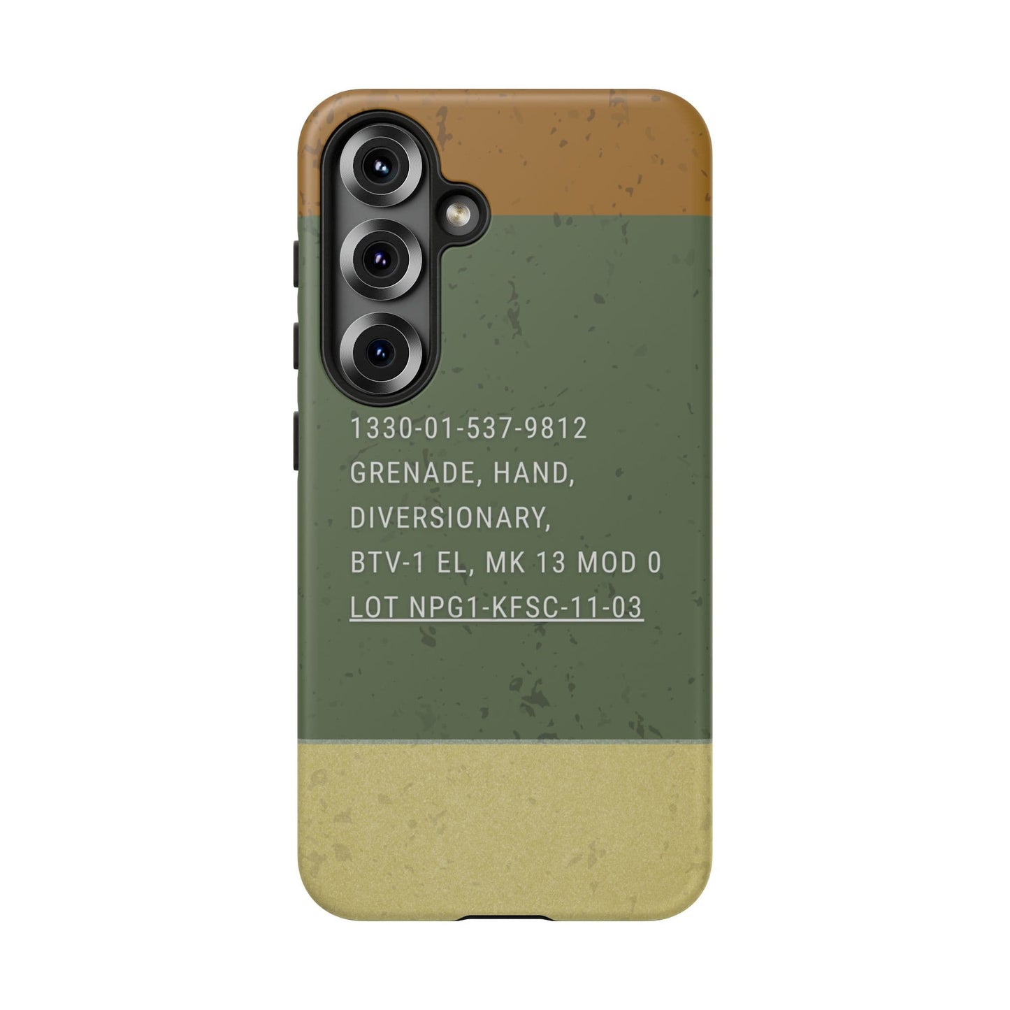 K-Factor Supply Co Mk 13 Mod 0 Flashbang Tough Android Case Samsung Galaxy S25