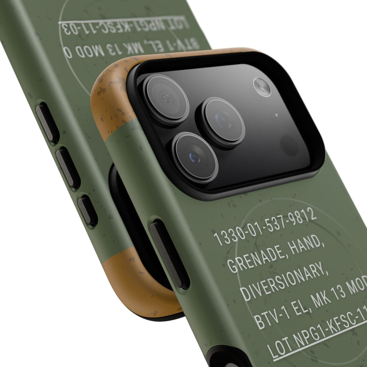 K-Factor Supply Co Mk 13 Mod 0 Flashbang Tough Magnetic iPhone Case