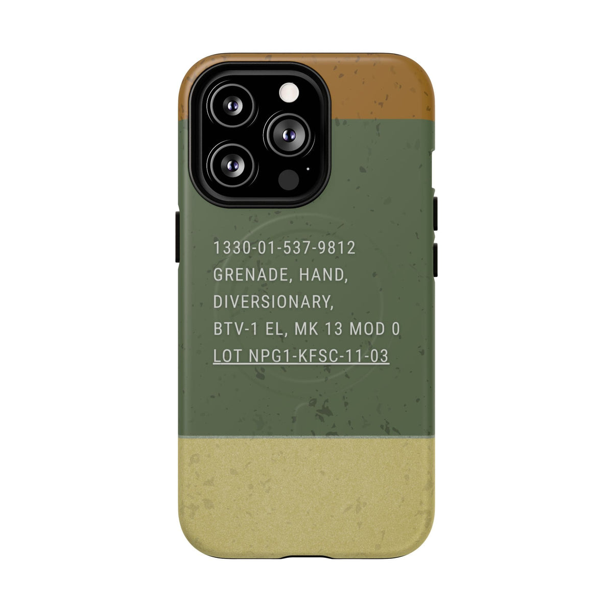 K-Factor Supply Co Mk 13 Mod 0 Flashbang Tough Magnetic iPhone Case iPhone 13 Pro / Matte