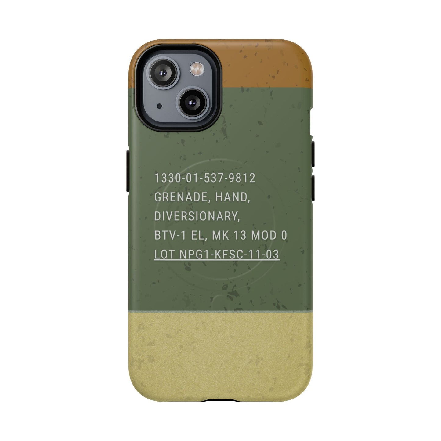 K-Factor Supply Co Mk 13 Mod 0 Flashbang Tough Magnetic iPhone Case iPhone 14