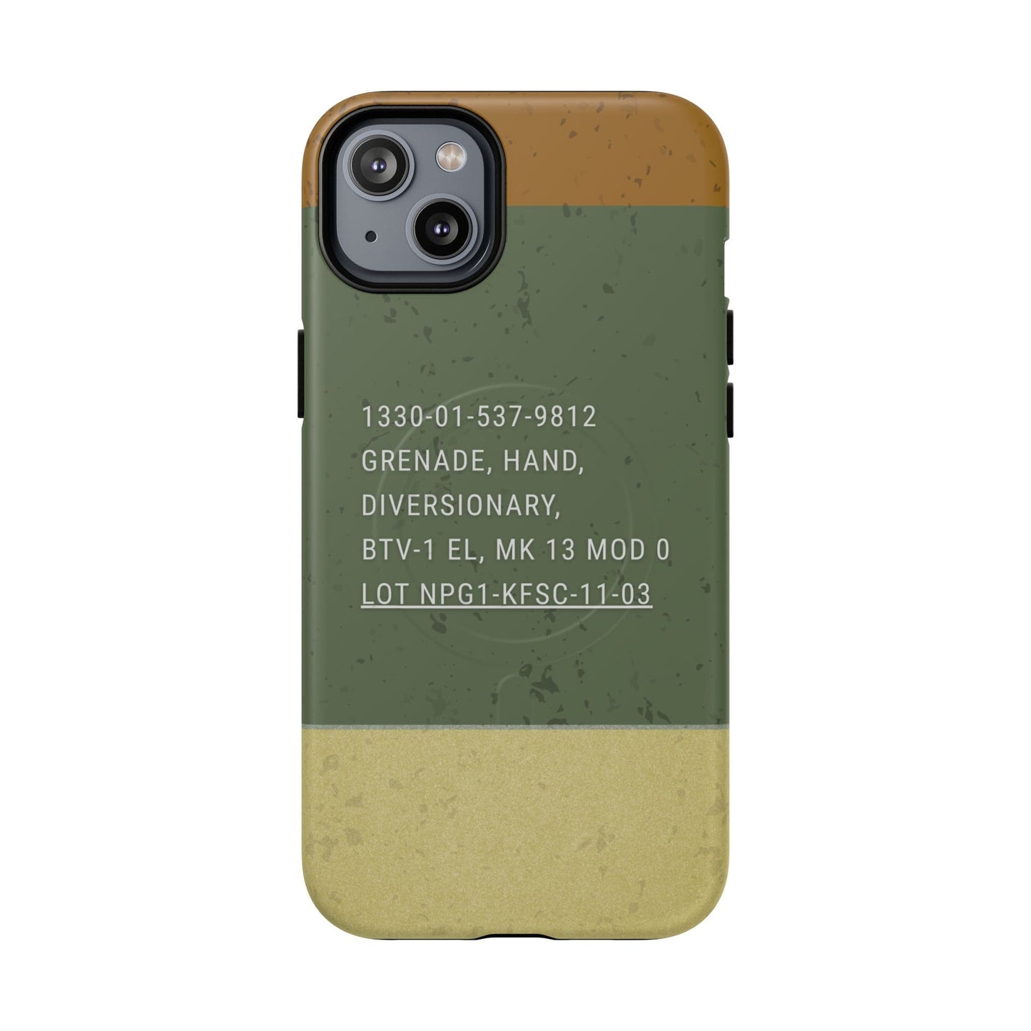 K-Factor Supply Co Mk 13 Mod 0 Flashbang Tough Magnetic iPhone Case iPhone 14 Plus