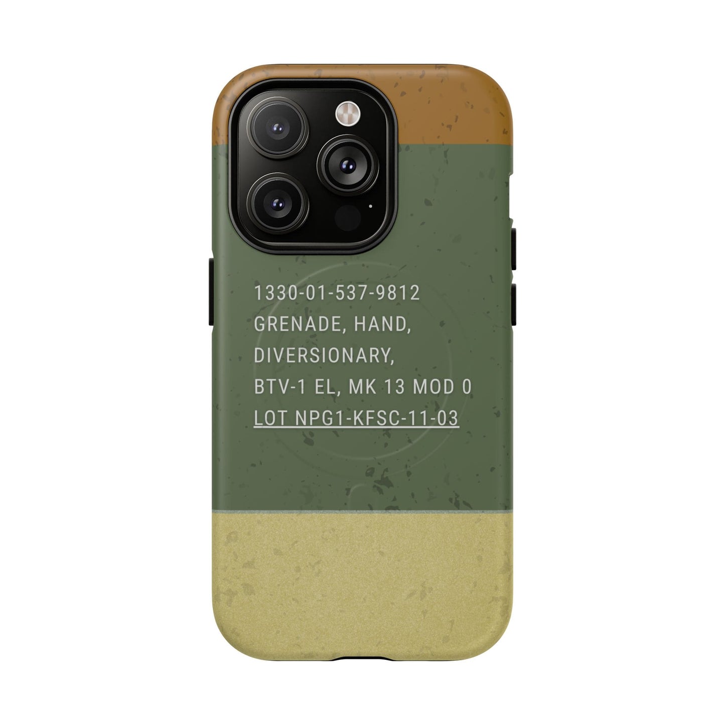 K-Factor Supply Co Mk 13 Mod 0 Flashbang Tough Magnetic iPhone Case iPhone 14 Pro