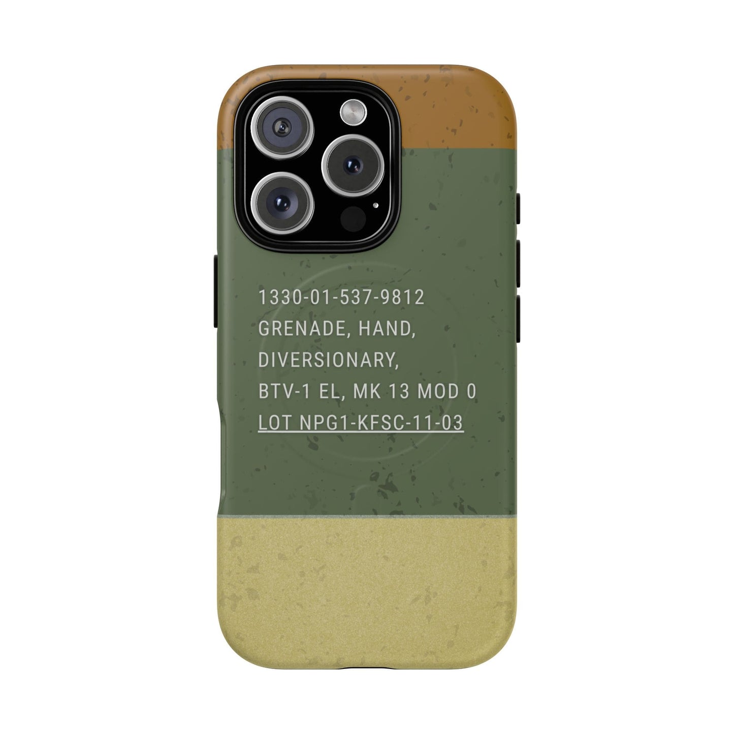 K-Factor Supply Co Mk 13 Mod 0 Flashbang Tough Magnetic iPhone Case iPhone 16 Pro