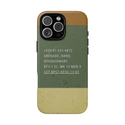 K-Factor Supply Co Mk 13 Mod 0 Flashbang Tough Magnetic iPhone Case iPhone 16 Pro Max / Matte