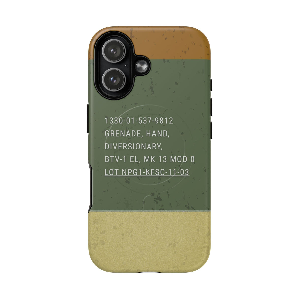 K-Factor Supply Co Mk 13 Mod 0 Flashbang Tough Magnetic iPhone Case iPhone 17 / Matte