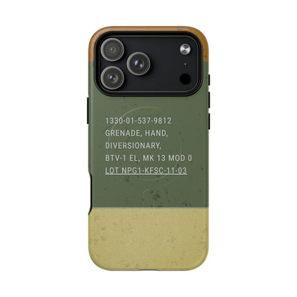 K-Factor Supply Co Mk 13 Mod 0 Flashbang Tough Magnetic iPhone Case iPhone 17 Pro Max / Matte