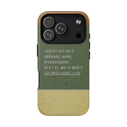 K-Factor Supply Co Mk 13 Mod 0 Flashbang Tough Magnetic iPhone Case iPhone 18 Pro / Matte