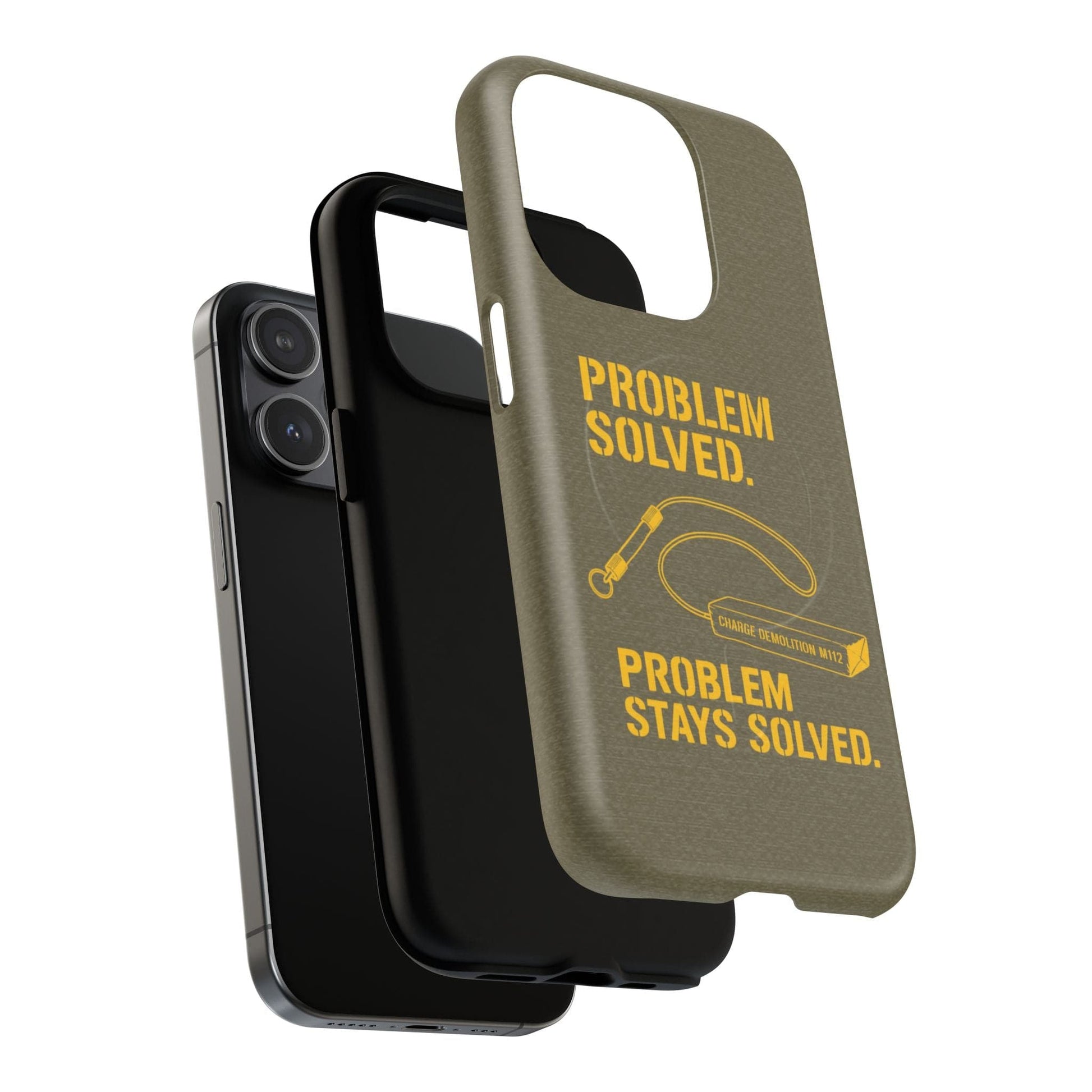 K-Factor Supply Co Problem Solved Tough Magnetic iPhone Case