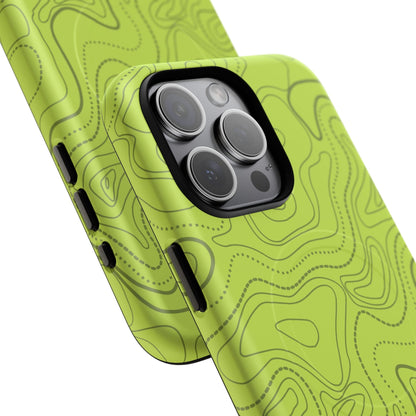 K-Factor Supply Co Signal Green Topo Tough Magnetic iPhone Case