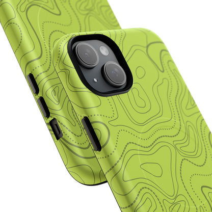 K-Factor Supply Co Signal Green Topo Tough Magnetic iPhone Case