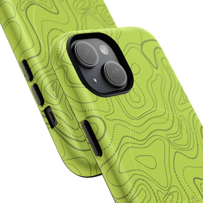 K-Factor Supply Co Signal Green Topo Tough Magnetic iPhone Case