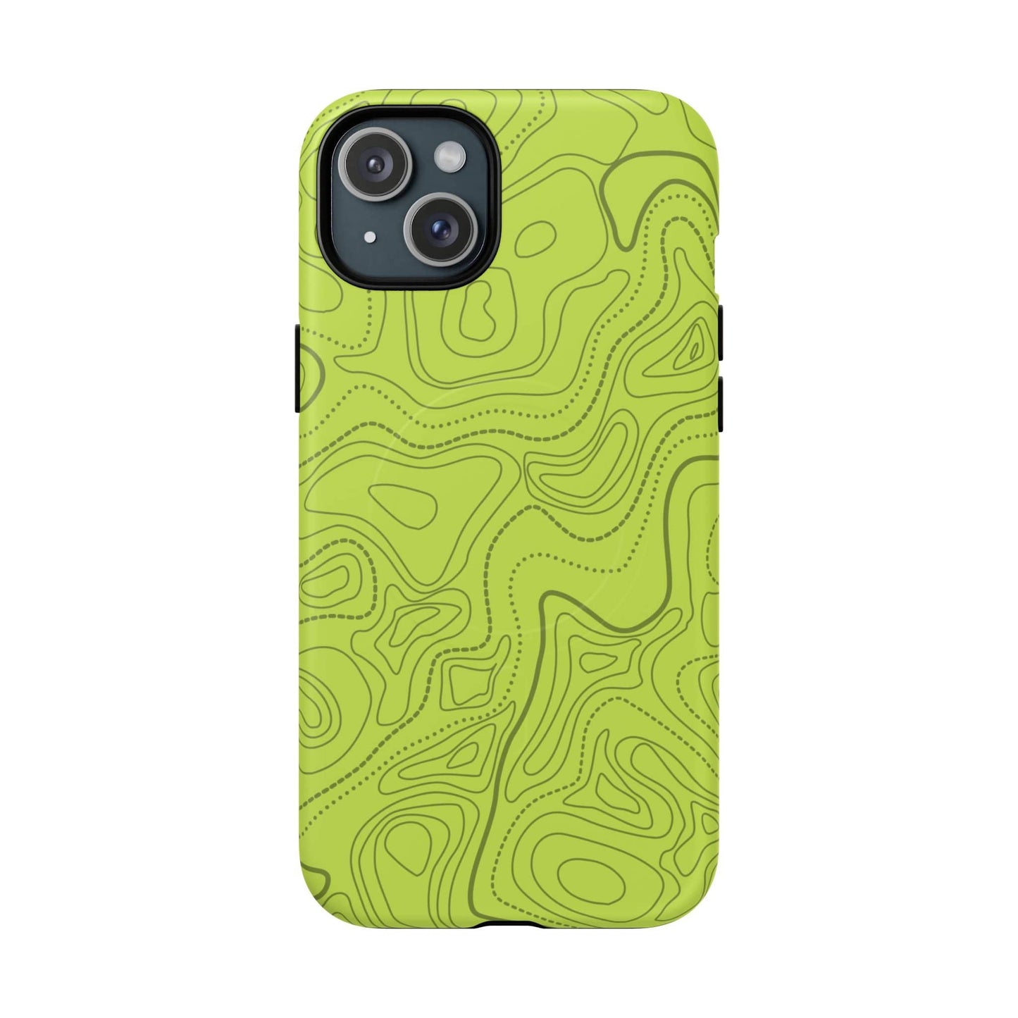 K-Factor Supply Co Signal Green Topo Tough Magnetic iPhone Case iPhone 15 Plus
