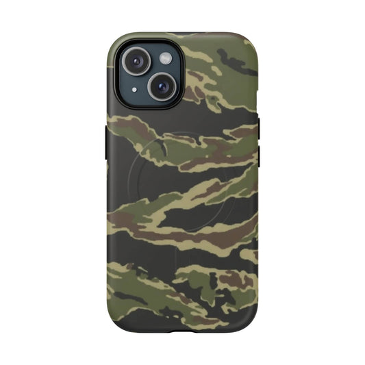 K-Factor Supply Co Tiger Stripe Camo Tough Magnetic iPhone Case iPhone 15