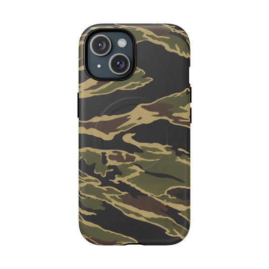 K-Factor Supply Co Tiger Stripe Camo Tough Magnetic iPhone Case iPhone 15 / Matte