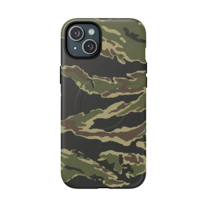 K-Factor Supply Co Tiger Stripe Camo Tough Magnetic iPhone Case iPhone 15 Plus