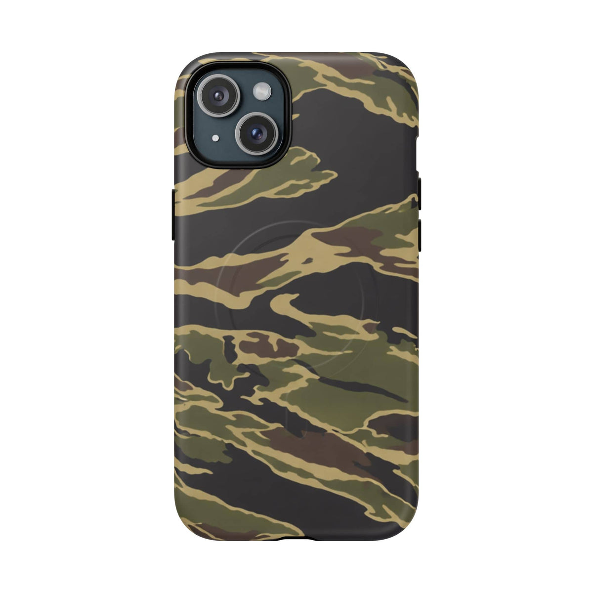 K-Factor Supply Co Tiger Stripe Camo Tough Magnetic iPhone Case iPhone 15 Plus / Matte