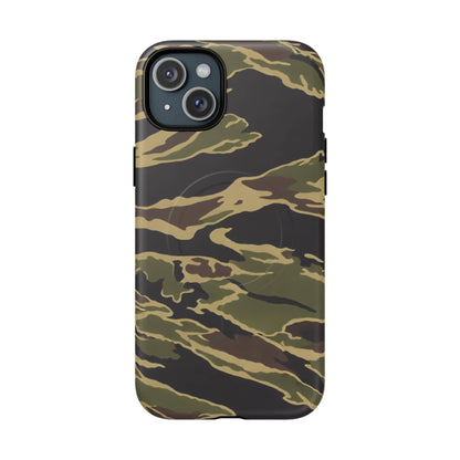 K-Factor Supply Co Tiger Stripe Camo Tough Magnetic iPhone Case iPhone 15 Plus / Matte