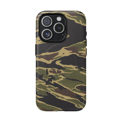 K-Factor Supply Co Tiger Stripe Camo Tough Magnetic iPhone Case iPhone 15 Pro