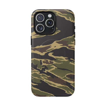 K-Factor Supply Co Tiger Stripe Camo Tough Magnetic iPhone Case iPhone 15 Pro Max