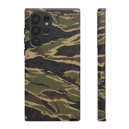 K-Factor Supply Co Tiger Stripe Topo Tough Android Case Samsung Galaxy S22 Ultra / Matte