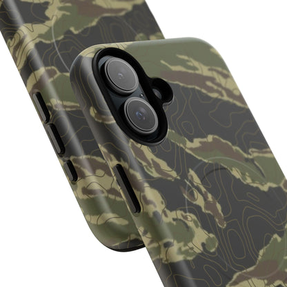 K-Factor Supply Co Tiger Stripe Topo Tough Magnetic iPhone Case