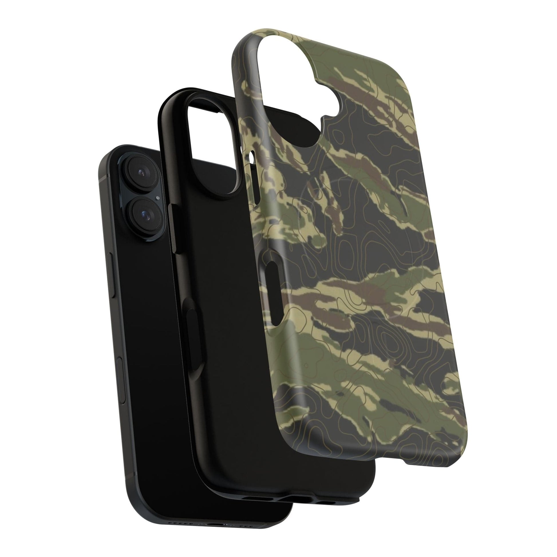K-Factor Supply Co Tiger Stripe Topo Tough Magnetic iPhone Case
