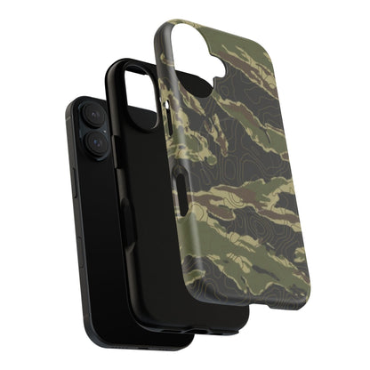 K-Factor Supply Co Tiger Stripe Topo Tough Magnetic iPhone Case