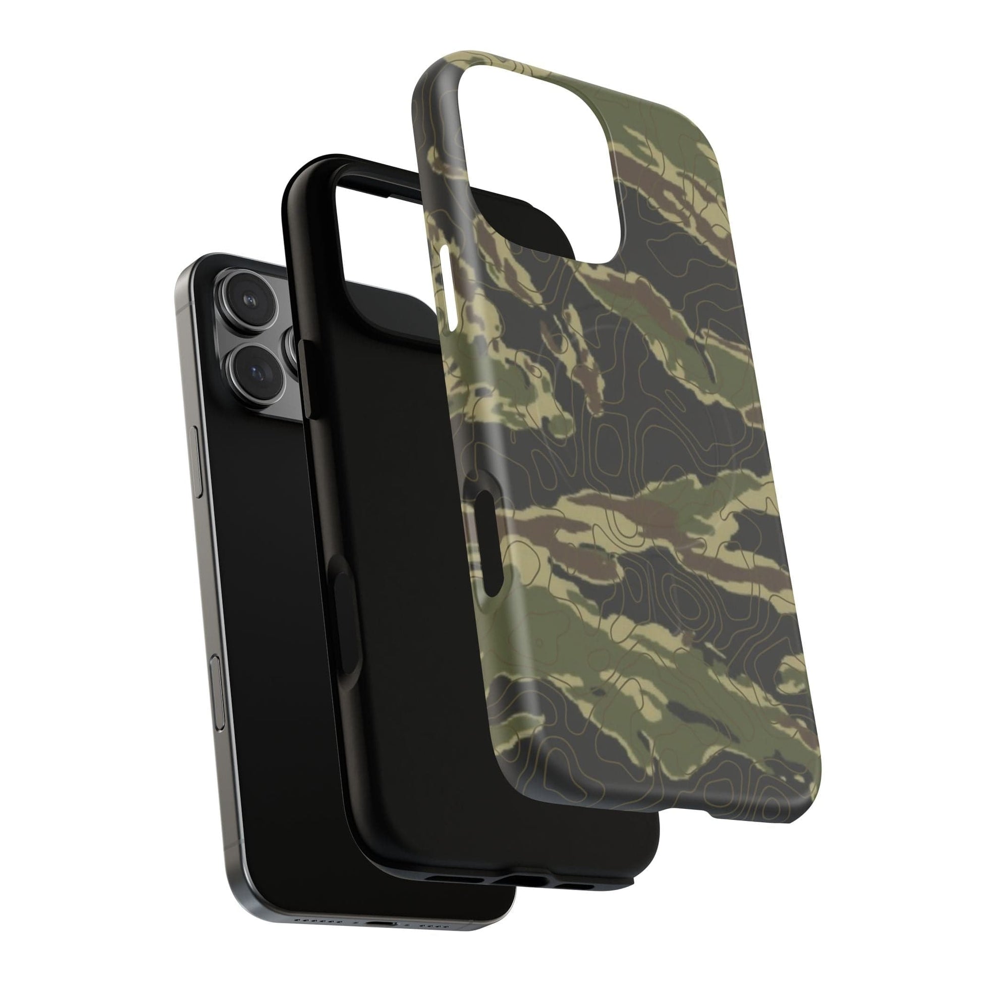 K-Factor Supply Co Tiger Stripe Topo Tough Magnetic iPhone Case