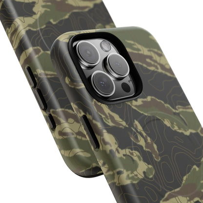 K-Factor Supply Co Tiger Stripe Topo Tough Magnetic iPhone Case