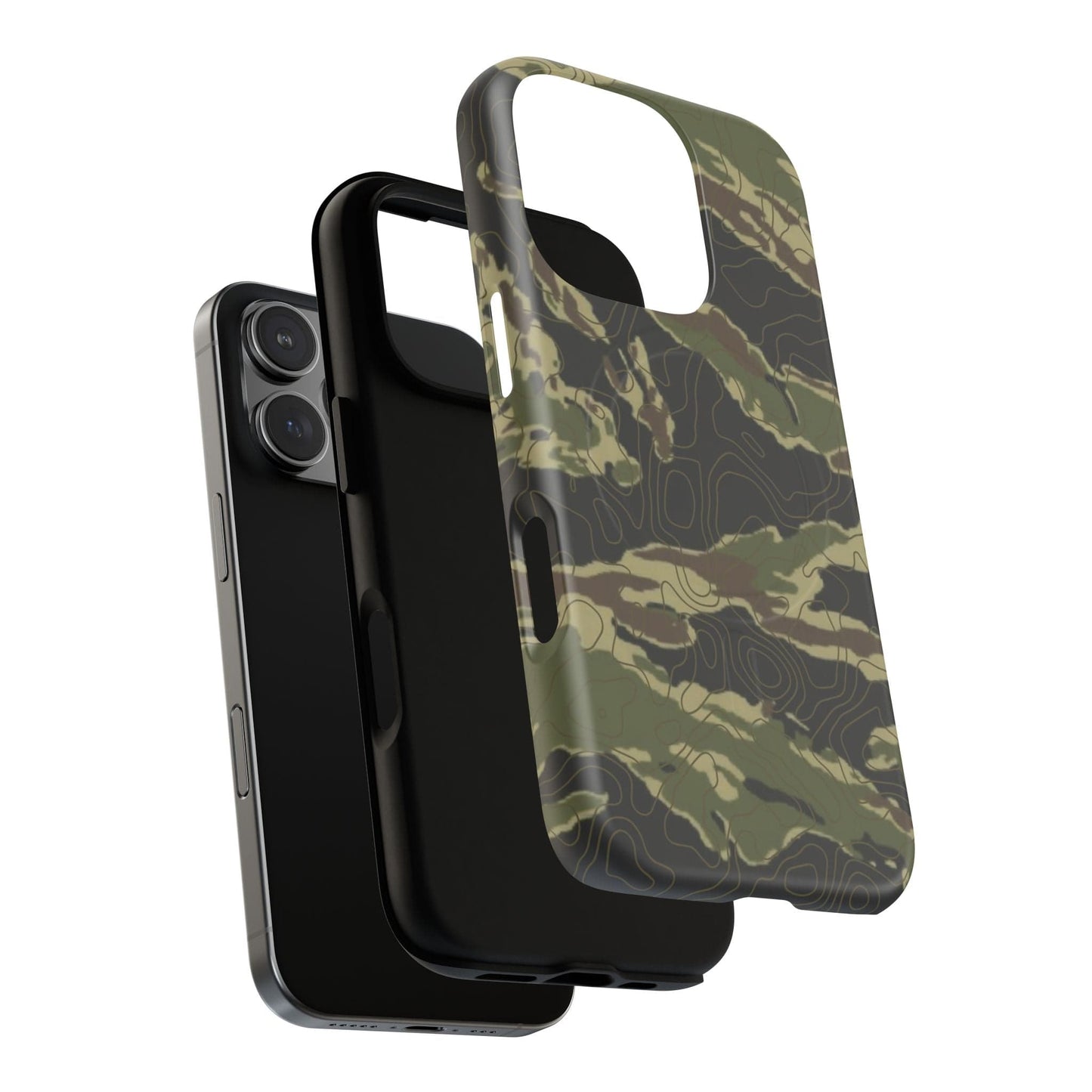 K-Factor Supply Co Tiger Stripe Topo Tough Magnetic iPhone Case